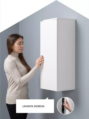 Lavanta Mobilya Amur Mdf Beyaz Çok Amaçlı Banyo Dolabı