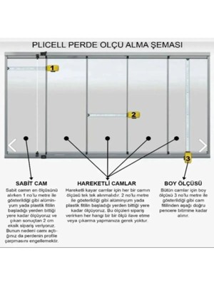 Plised Home Katlanabilir Cam Balkon Plise Perde Krem (Vidalı Veya Kancalı)