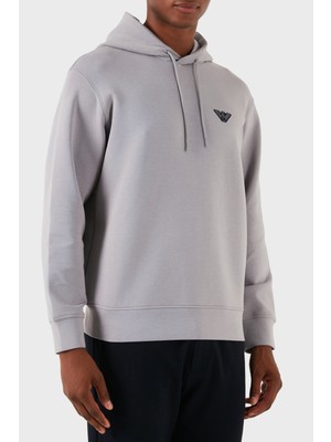 Emporio Armani Pamuklu Logolu Regular Fit Kapüşonlu  Erkek Sweat 6D1M94 1jhsz 0663