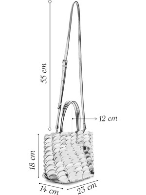 Derimod Kadın Gümüş Mini Kol Çantası 24SBD248032