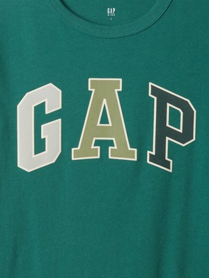 Erkek Çocuk Koyu Yeşil Gap Logo T-Shirt