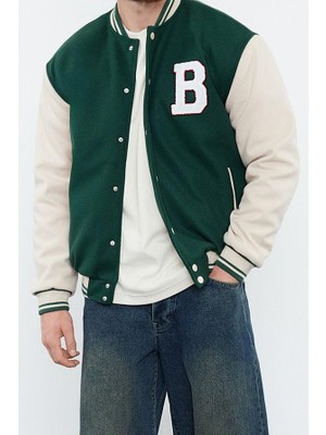 Ersefa Tasarım Düz Astarlı Yaka Standart Regular Bomber Unisex Fit Bomber Yaka Kolej Kışlık Ceket Mont