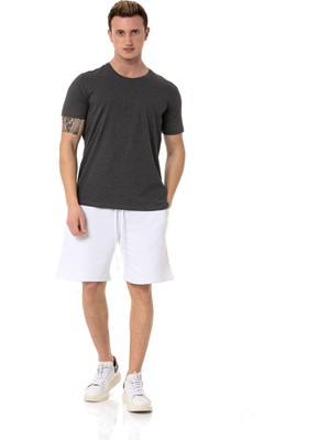 Camenta Beyaz 2 Iplik Günlük Erkek Şort