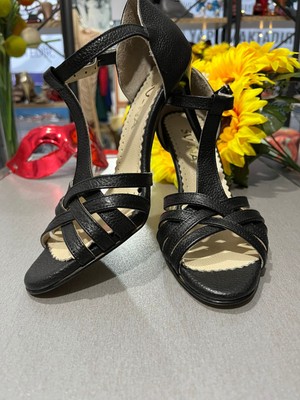 Suna Dora Siyah Deri Dans ,tango ve Abiye Ayakkabı