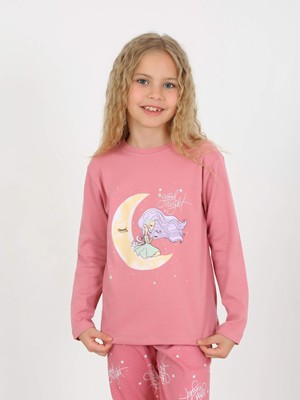 Vitmo Uzun Kollu Kız Çocuk Pijama Takımı Moon Nıght