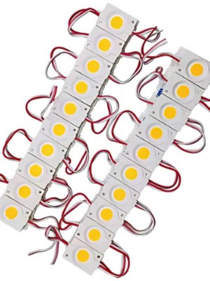 Demir Led Tekli Su Geçirmez 12 Volt 2.4 Watt Modül Led Gün Işığı (10 Adet)