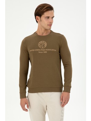 U.S. Polo Assn.  Erkek Haki Sweatshirt 50293424-VR027