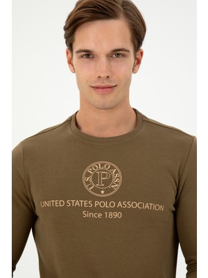 U.S. Polo Assn.  Erkek Haki Sweatshirt 50293424-VR027