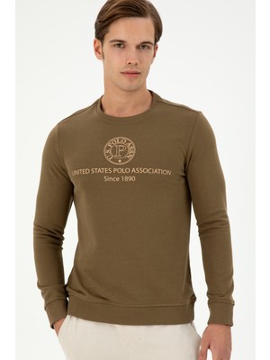 U.S. Polo Assn.  Erkek Haki Sweatshirt 50293424-VR027