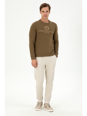 U.S. Polo Assn.  Erkek Haki Sweatshirt 50293424-VR027