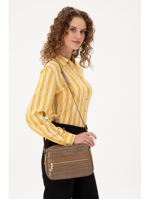 U.S. Polo Assn. Kadın Vizon Kroko Çapraz Çanta 50300277-VR052