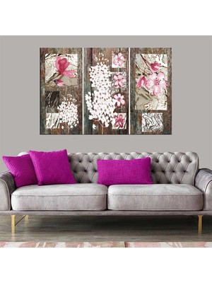 Miyrem Exclusive Serie"  Çiçekler Kolaj  Kanvas Tablo