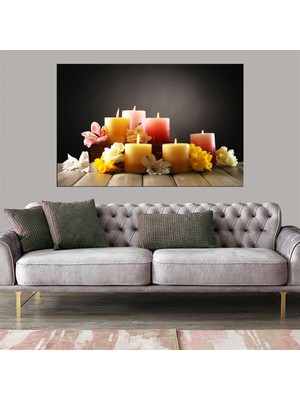 Miyrem Exclusive Serie"  Mumlar ve Çiçekler Kanvas Tablo