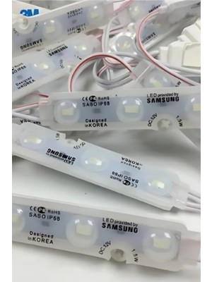 Demir Led 12 Volt 3 Lensli Samsung Modül Led Beyaz (10 Adet)