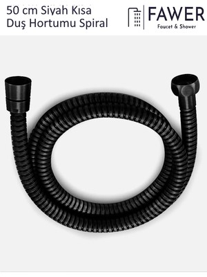 50 CM Kısa Paslanmaz Çelik Duş Hortumu Spiral Hortum
