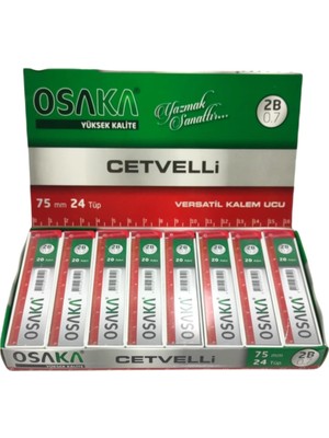 Osaka Cetvelli 2B Kalem Ucu 75 mm 0.7 mm 24 Adetlik Paket