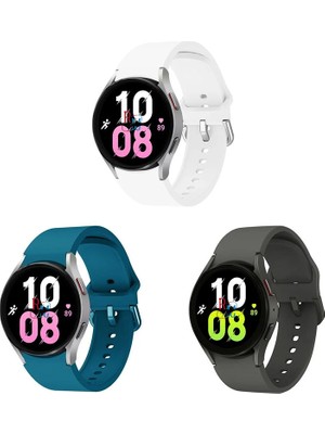 Redmud Teknoloji Samsung Galaxy Watch 4 5 Pro 6 7 Seri 40 44MM Classic 42 43 45 46 47MM 3lü Set Silikon Kordon
