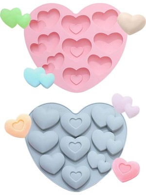 Tahtakale Toptancı Silikon Kalıp Dolgulu Pasta Kek & Çikolata, Sabun Kalıbı 9 Lu