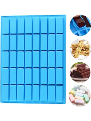 Tahtakale Toptancı Silikon Kek Kalıp Çikolata Dikdörtgen Buz ve Bar Sabun Kalıbı 40 Lı
