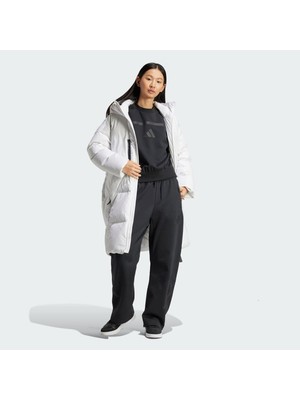 Adidas Wmyshelter Prk Kadın Mont Uzun Kol Midi Kesim Beyaz Renk Düz Desen