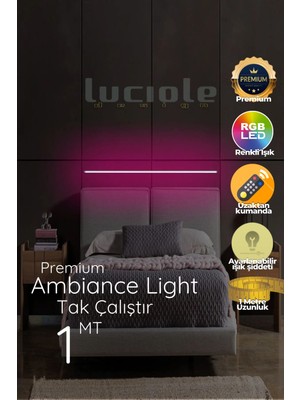 Nidage LED Abajur Aplik Gece Lambası Rgb Lambader 16 Renkli Uzaktan Kumandalı Işık 4 Animasyonlu LEDAP28