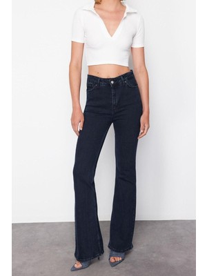 Moda Bisiklet Yaka Örme Regular Düz Desen Casual Günlük Crop Kısa Kol Bluz