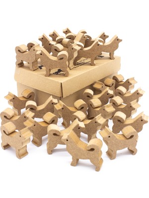 Neşeli Ahşap 30 Adet Dik Durabilen Köpek  Figürleri. Okul Öncesi Etkinlik. Ahşap,çocuk Boyama. ahşap oyuncak