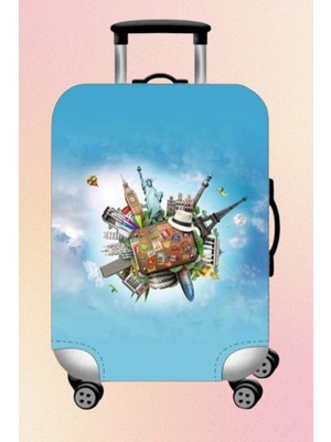 Çizilmeye Karşı Dayanıklı Valiz Kılıfı- Elde Yıkanabilir, Koruyucu Toz Kılıfı - 
seyahat Aksesuarları "valiz Kılıfı", "esnek Valiz Kılıfı", "koruyucu Valiz Örtüsü"                (Üçlü Set)