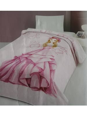 Mlstil Mink Princess Tema Lisanslı Pembe 160 x 220 cm Genç Tek Kişilik Battaniye