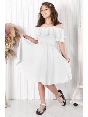 Modaviki Kol Detaylı Abiye Ekru MDV326