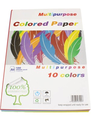 A4 Kağıdı Renkli 100 Adet