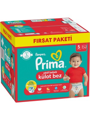 Prima Külot Bebek Bezi 5 Numara 56 Adet Fırsat Paketi