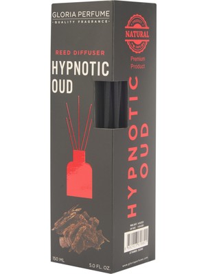 Gloria Perfume Hypnotic Oud Bambu Çubuklu Oda Kokusu - Şeffaf - 150 ml