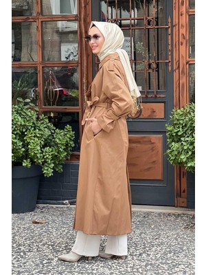 HILAY Uzun Trençkot HLY0125K103.002 Camel