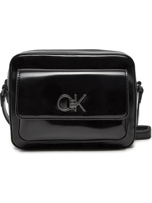 Calvin Klein Kadın Siyah Lock Camera Çanta