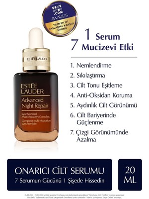 Estee Lauder Yaşlanma Karşıtı Cilt Serumu - Advanced Night Repair Onarıcı Gece Serumu - 20 ml