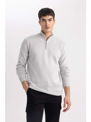 Defacto Erkek Sweatshirt Açık Gri A5184AX/GR184