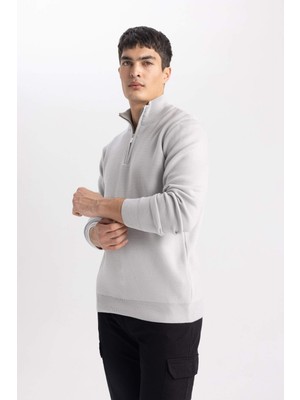 Defacto Erkek Sweatshirt Açık Gri A5184AX/GR184