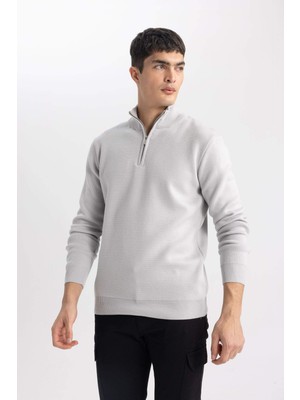 Defacto Erkek Sweatshirt Açık Gri A5184AX/GR184