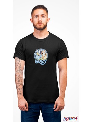 Bumeta Bluey Bandit Heeler Chilli Heeler Unisex Tişört T-Shirt