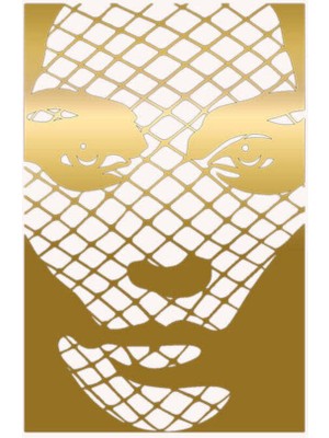 Artroya Modern Black Lining Woman Metal Duvar Tablosu - Ev Duvar Dekorasyonu - 65 x 42 cm -Altın - ARTS-051GOLD