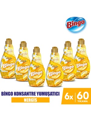 Bingo Soft Konsantre Çamaşır Yumuşatıcısı Nergis 1440 ml X 6 Adet