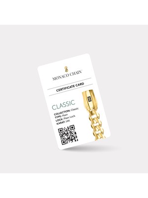 Atasay Monaco Chain Sarı Altın Bileklik - 13,50 mm