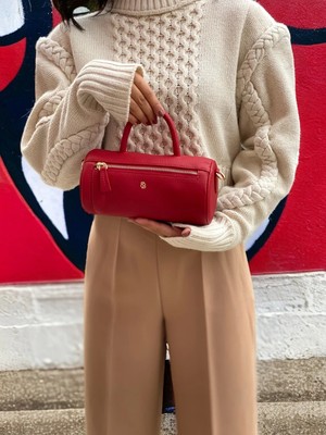 The City Silindir Deri Çanta