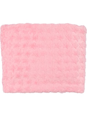 Bebegen Pembe Yıldız Kabartmalı Kalın Peluş Battaniye 100*120 cm