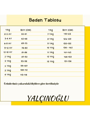 Yalçınoğlu Çocuk 3'lü Takım