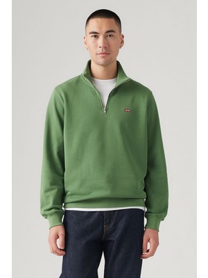 Levi'S Erkek Yarım Fermuarlı Yeşil Sweatshirt - 001Tu-0001