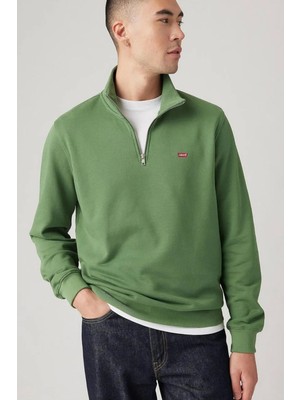 Levi'S Erkek Yarım Fermuarlı Yeşil Sweatshirt - 001Tu-0001