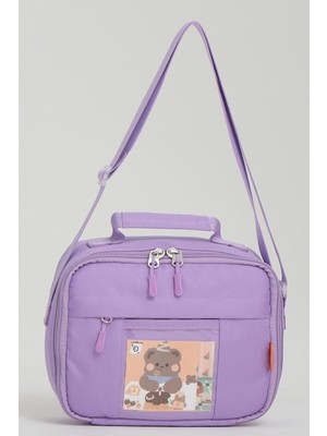 Roxbros Kore Kawaii Tarzı Aksesuarlı Çocuk Beslenme Çantası - Isı Yalıtımlı Termoslu Beslenme Çantası