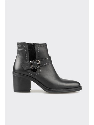 Elle Siyah Deri Kadın Günlük Bot
